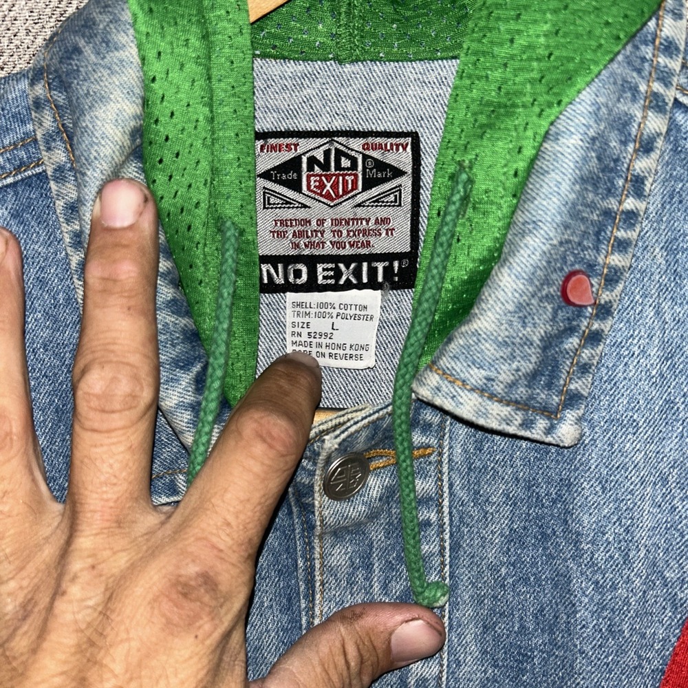 Vintage No Exit Sport Denim Jacket Large - Picture 4 of 9
